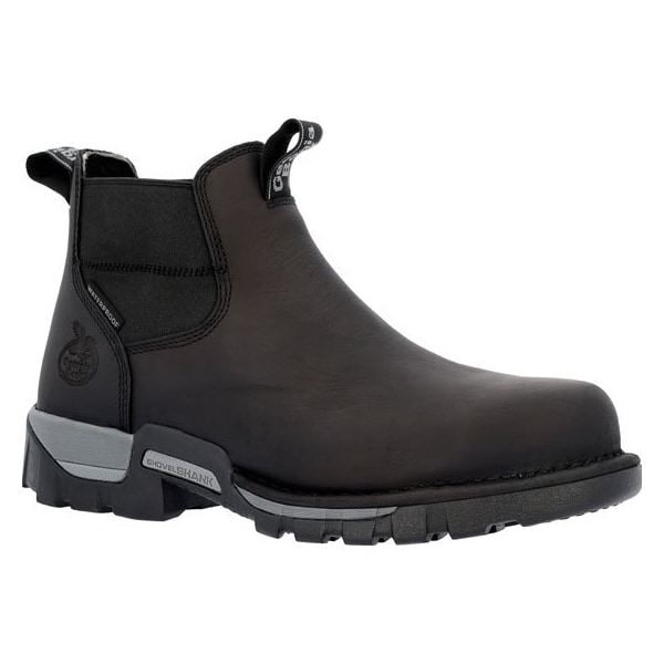 Georgia Boot Men's Waterproof Chelsea Work Boot, 8.5 M, Steel Toe, 5 in H, Black, GB00563 GB00563 M 085 - main